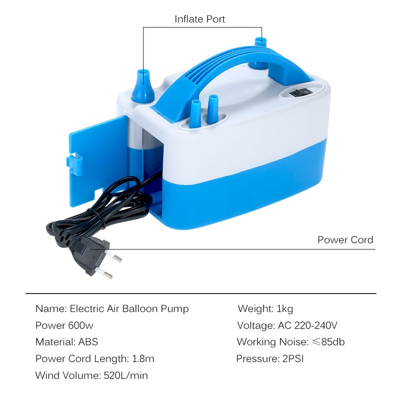 Portable Electric Air Balloon Pump blue 20.50 X 14.00 X 16.50cm - Image 5