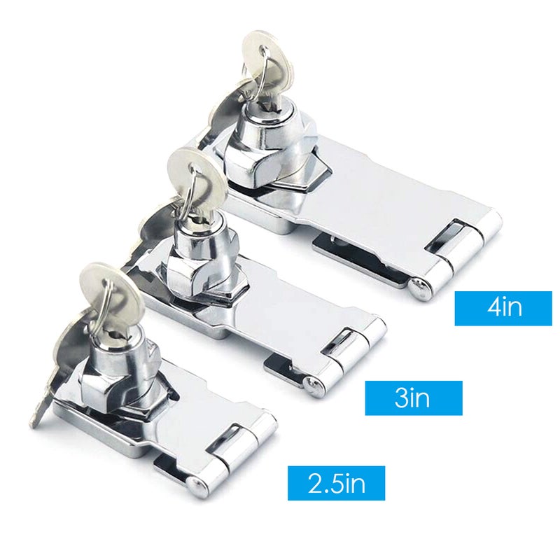 4 Inch Door Latch Lock Silver 11.00 X 4.00 X 4.00cm  - Image 2