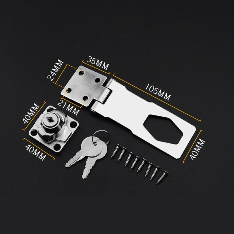 4 Inch Door Latch Lock Silver 11.00 X 4.00 X 4.00cm  - Image 5