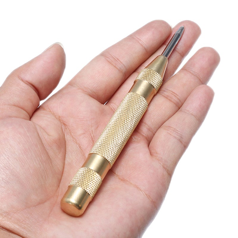 Automatic Center Pin Punch Tool Gold 13.00 X 0.50 X 0.50cm  - Image 4