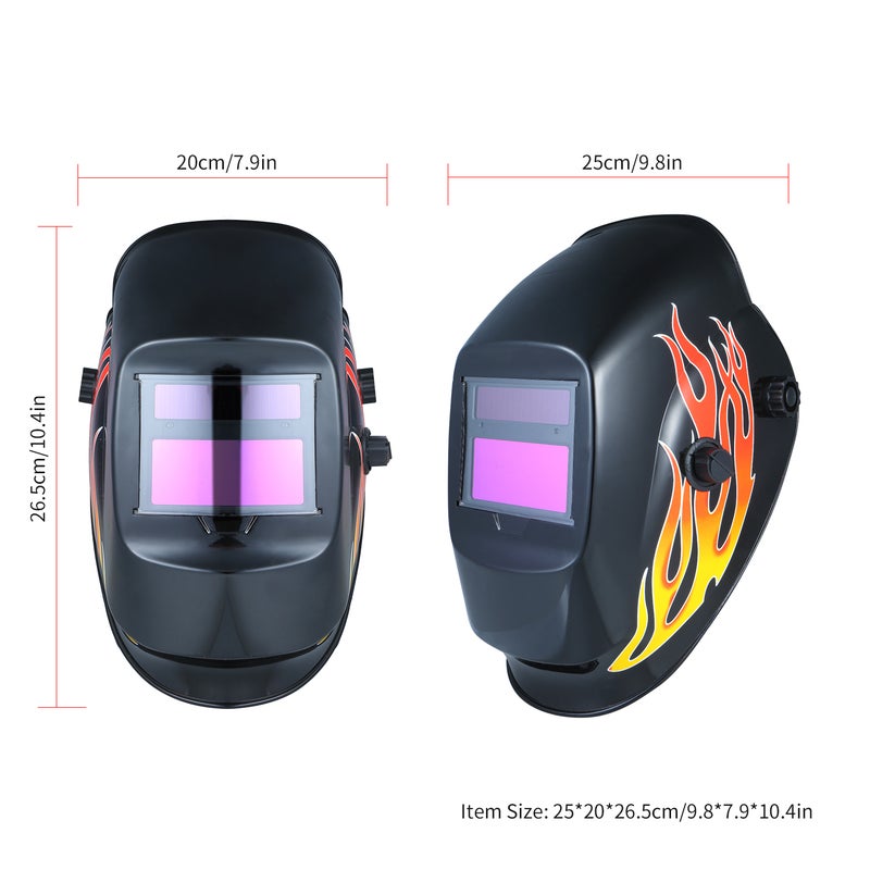 Solar Power Automatic Darkening Welding Helmet Mask Black 33.00 X 25.00 X 25.00cm  - Image 2
