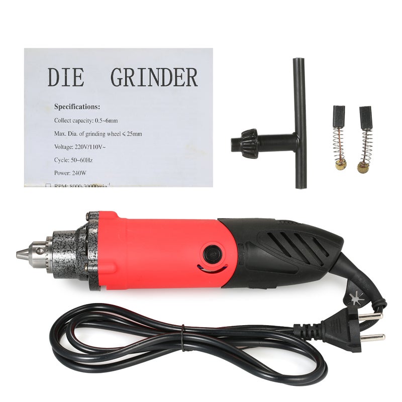 Multi-Functional 6-Speed Electric Grinder Drill Machine Red 27.00 X 7.50 X 8.00cm  - Image 4