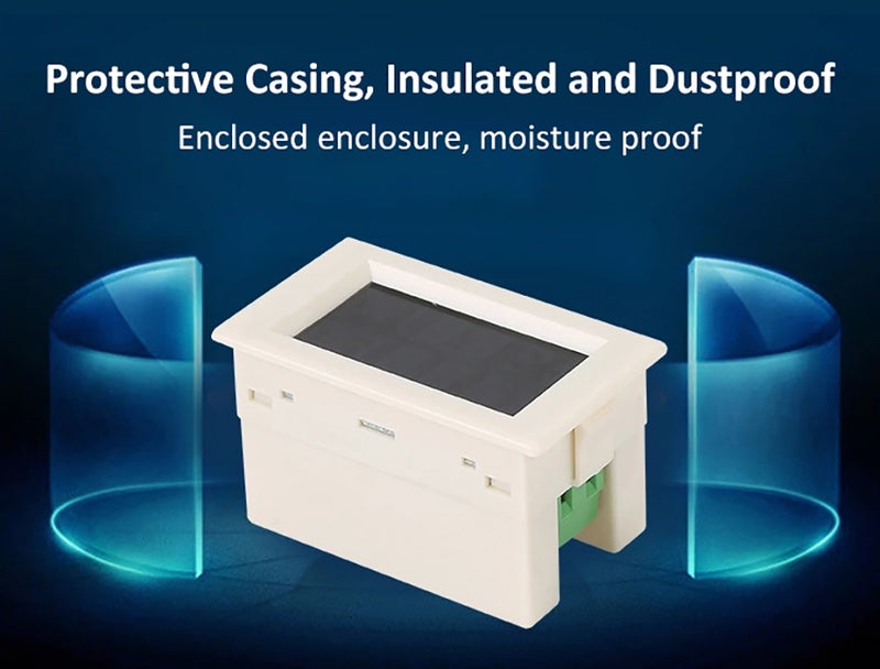 Double Digital LCD Display Voltmeter And Ammeter Tester Black 8.10 X 4.30 X 4.40cm - Image 3