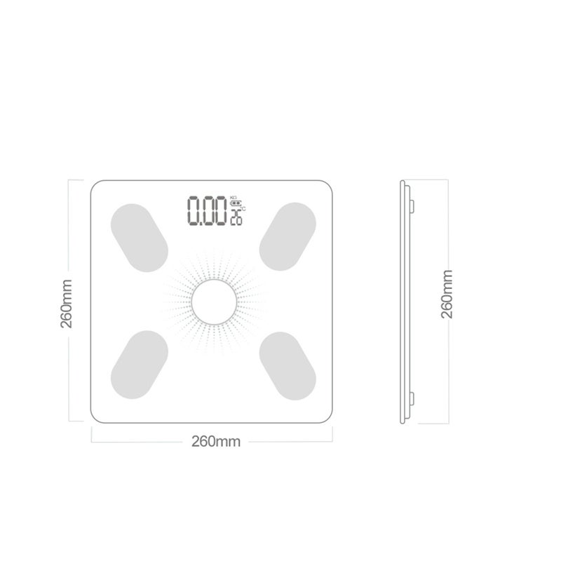 Intelligent BT Electronic Digital Weight Scale With Smartphone App Blue 29.50 X 5.00 X 29.50cm - Image 4