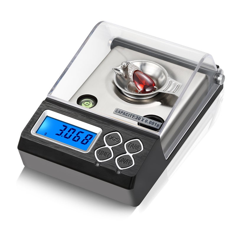 High Precision Professional Digital Milligram Scale Black/Silver 16.00 X 7.00 X 10.00cm - Image 4