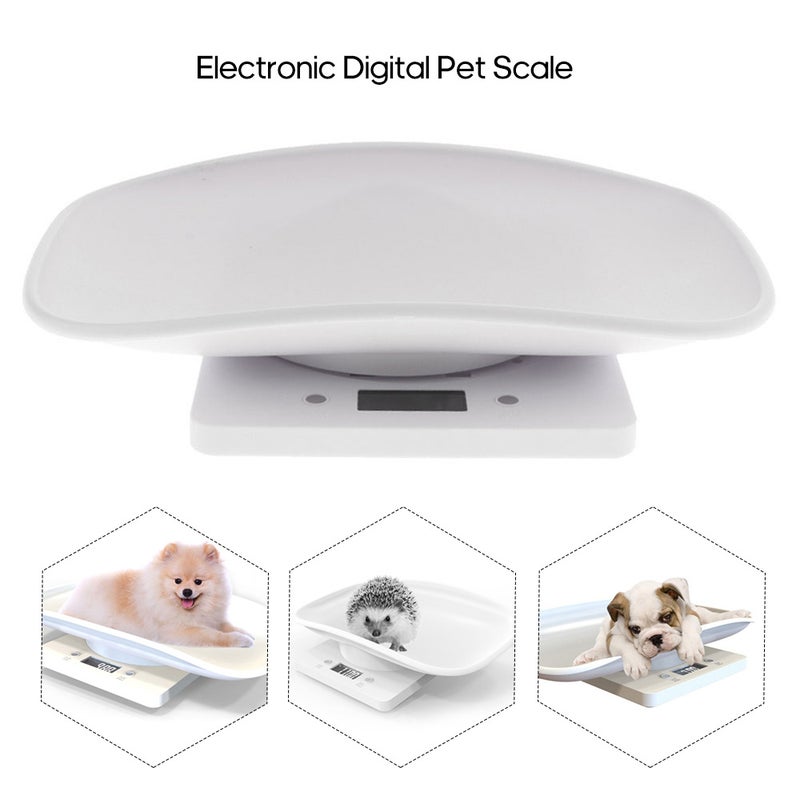 Small Pet Digital Portable Electronic Kitchen Food Scale with LCD Display White 30.00 X 5.00 X 19.00cm - Image 1