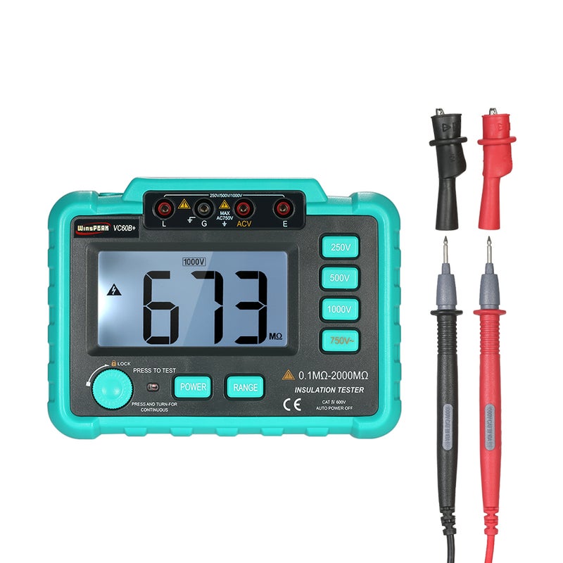 LCD Display Insulation Tester Multicolor 20.00 X 7.00 X 16.50cm - Image 2