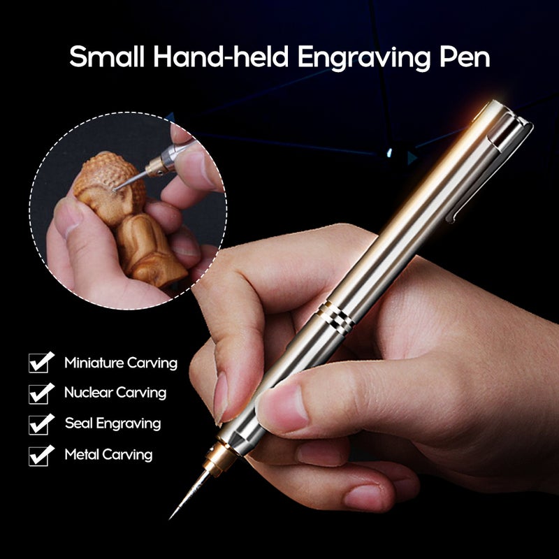 Handheld Mini Rotary Grinding Pen Silver 15.00 X 3.00 X 6.00cm  - Image 1