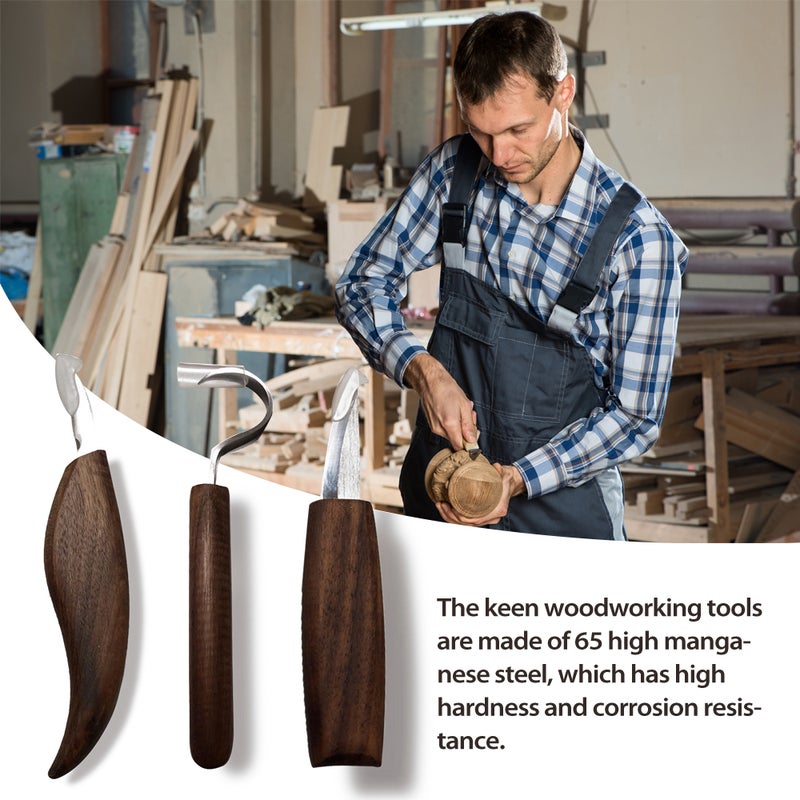 Chisel Woodworking Cutter Hand Tool Set Brown 20.50 X 7.50 X 7.50cm - Image 5