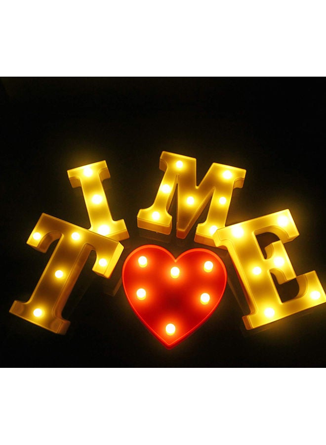 Alphabet Letter LED Night Light Lamp Outdoor Home Club Wedding Party Wall Decor Yellow 16x14x3cm - Image 3