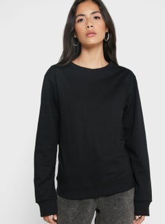 Essential Crew Neck Sweatshirt Black
