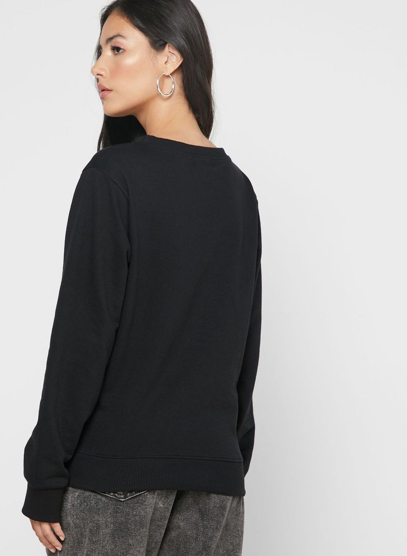 Ginger Basics - Essential Crew Neck Sweatshirt Black - Image 1