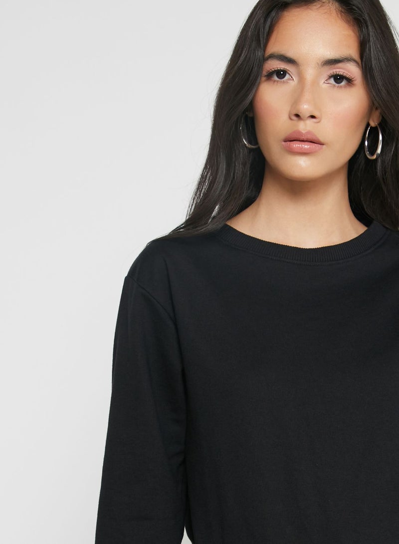 Ginger Basics - Essential Crew Neck Sweatshirt Black - Image 1