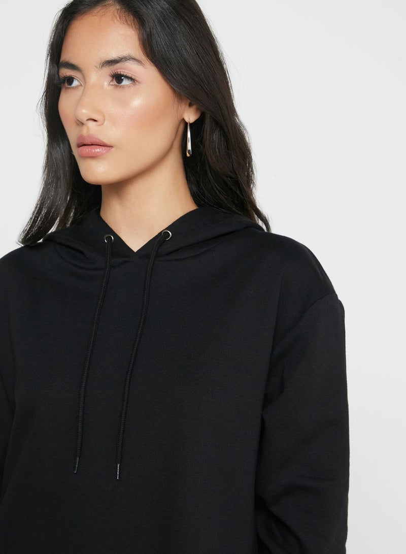 Ginger Basics - Raw Hem Hoodie Black - Image 1