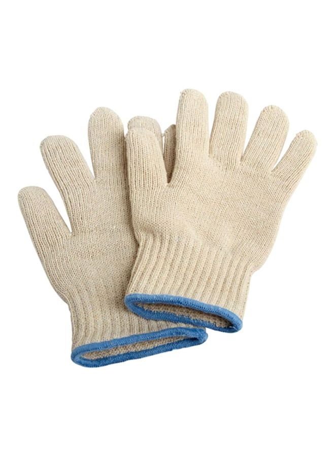 AS SEEN ON TV Hot Surface Protector Tuff Gloves Set Beige/Blue 