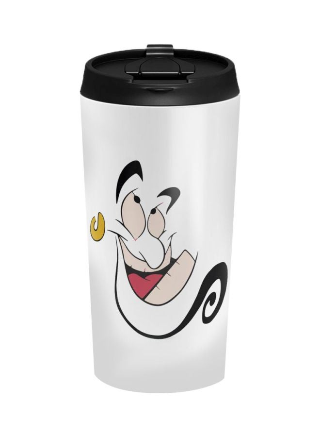 LOUD UNIVERSE Genie Fun Face Printed Travel Tumbler White/Black 12x8x8cm 
