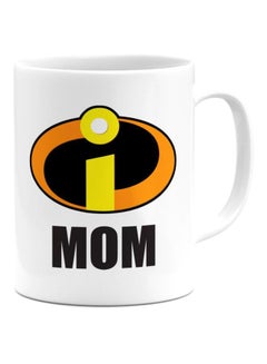 LOUD UNIVERSE Incredible Mom Printed Coffee Mug White/Black/Orange 