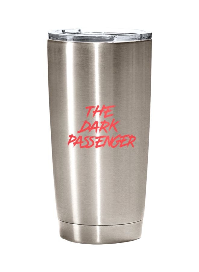 LOUD UNIVERSE Quote Printed Travel Tumbler Silver/Red 12x8x8cm 