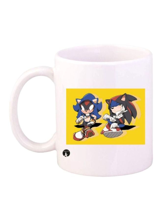BP Sonic Hedgehog Printed Mug White/Yellow/Blue