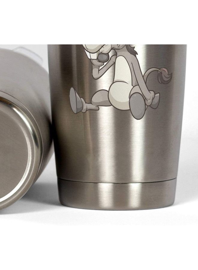LOUD UNIVERSE Donkey Printed Travel Tumbler Silver/Grey 12x8x8cm  - Image 4