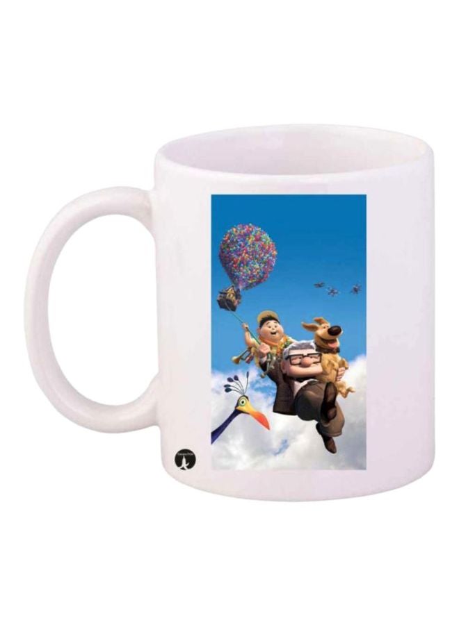 بي بي مج قهوة مزين بطبعة من فيلم الرسوم المتحركة "Up" أبيض/أزرق/أسود