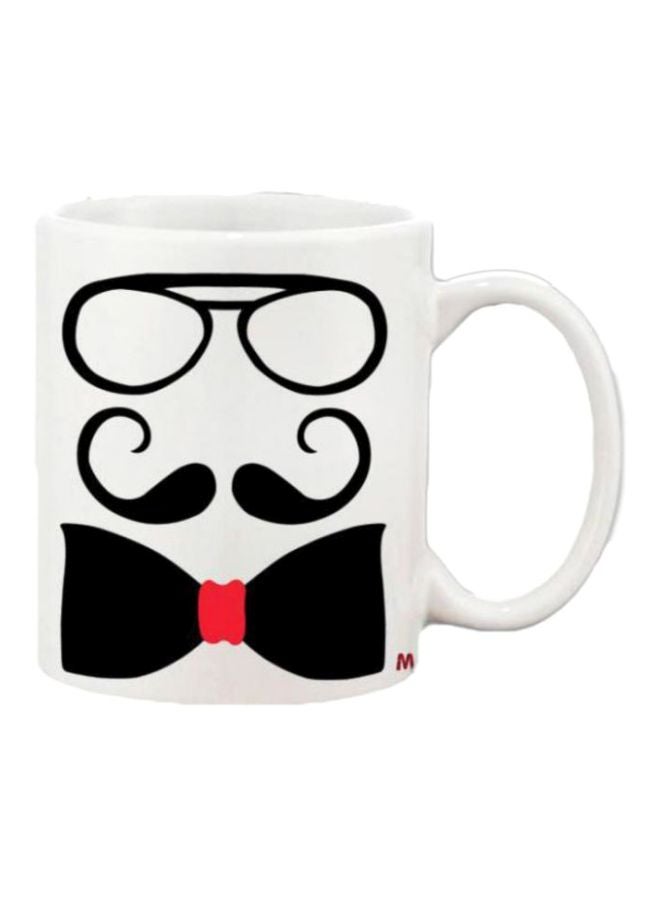 Spectrum - Printed Porcelain Mug White/Black/Red - Image 1