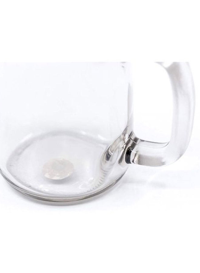 LOUD UNIVERSE Fish Friendly Printed Glass Mason Tumbler With Lid And Straw Clear/Black/Silver  - Image 3