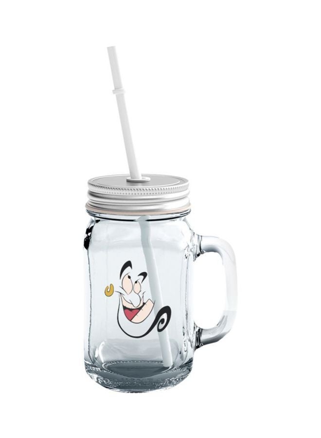 LOUD UNIVERSE Aladdin Quote From Cartoon Printed Tumbler With Lid And Straw Clear/Black/Yellow  - Image 1