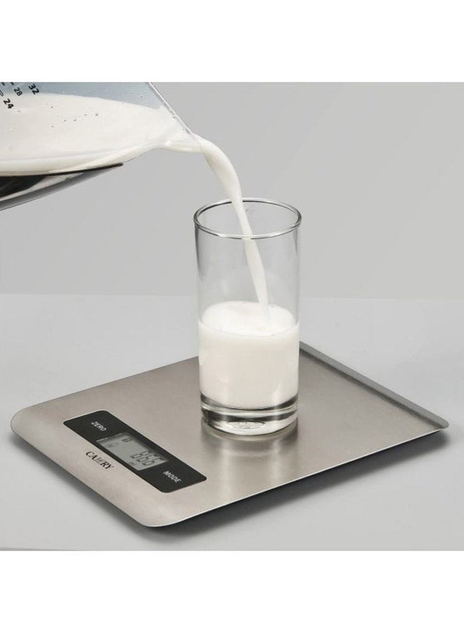 CAMRY - Digital Kitchen Food Weight Scale Silver 21.8x16.9x1.3cm - Image 1
