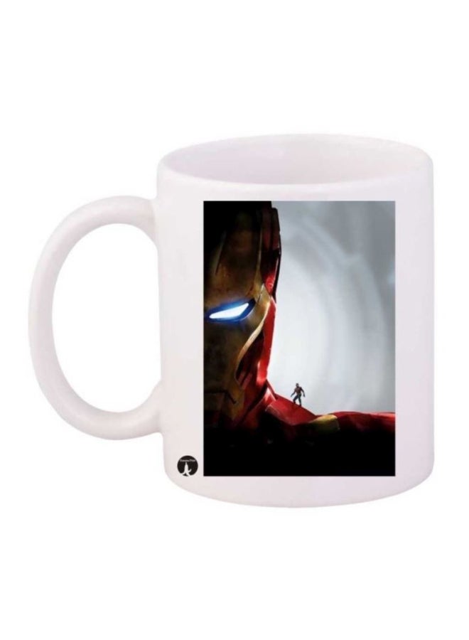 Iron Man Printed Coffee Mug White/Red