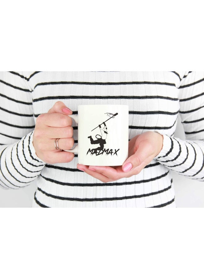 LOUD UNIVERSE Best Scene Movie Mad Max Ceramic Coffee Mug White/Black  - Image 2