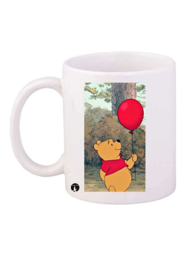 BP Winnie The Pooh Printed Coffee Mug White/Brown/Red