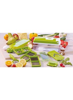 11-Piece Fruit And Vegetable Chopper And Slicer Set Green/White 1500ml - v1603902776/N14347426A_4