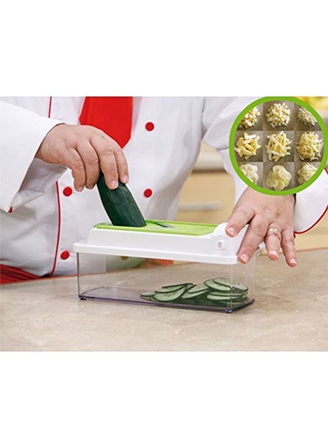 Nicer Dicer 11-Piece Fruit And Vegetable Chopper And Slicer Set Green/White 1500ml  - Image 5