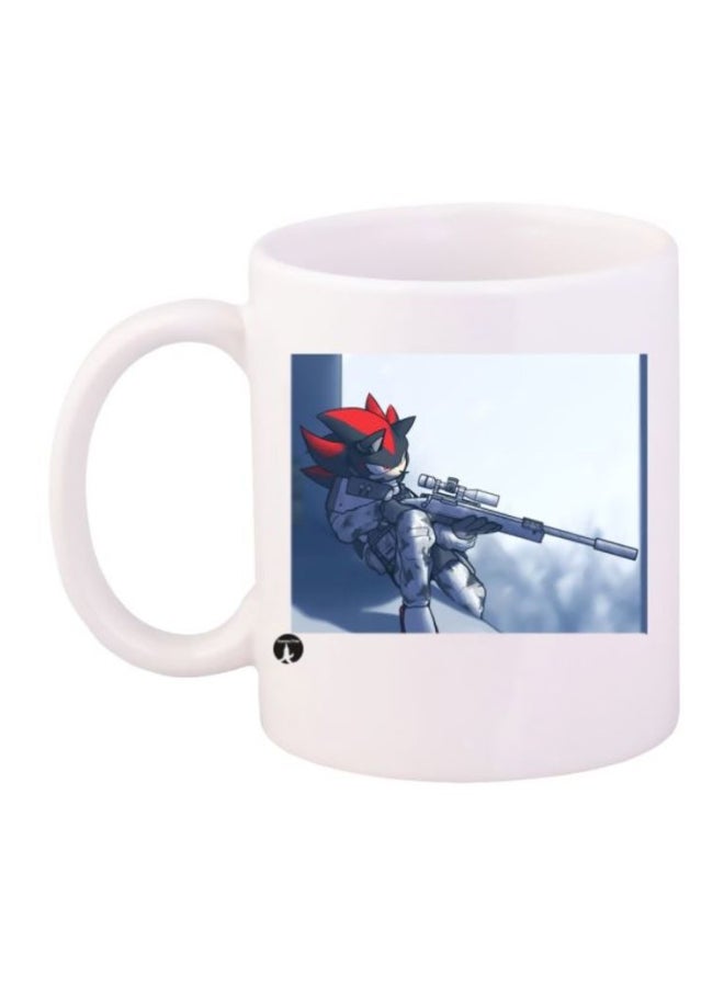 BP Sonic Character Printed Coffee Mug White/Grey/Red