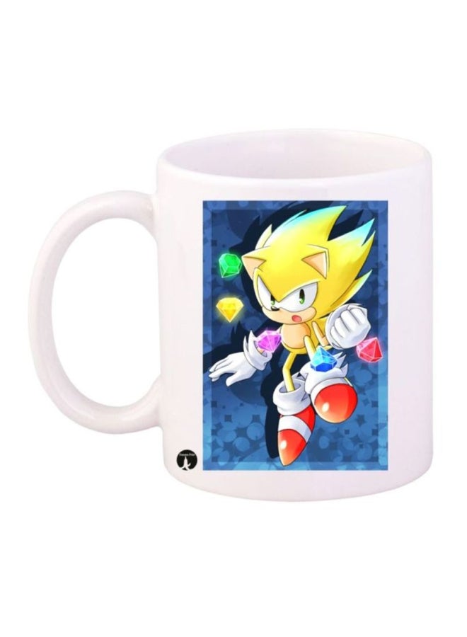 BP Sonic Video Game Printed Mug Blue/Red/Yellow