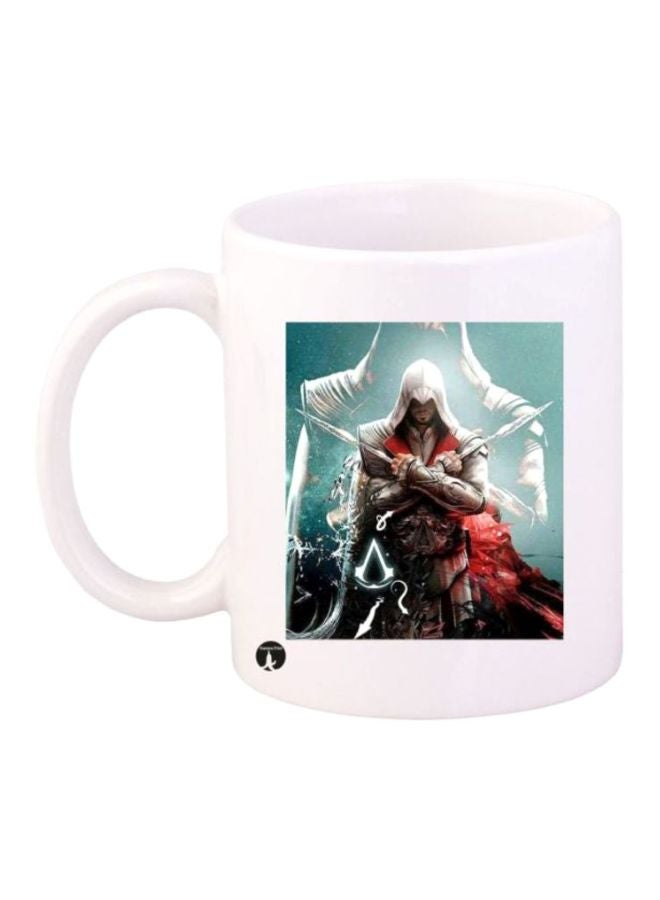 BP Assassin's Creed Video Game Printed Coffee Mug White/Blue/Red