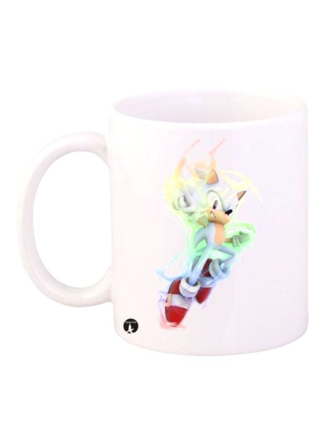 Sonic Character Printed Coffee Mug White/Red/Green
