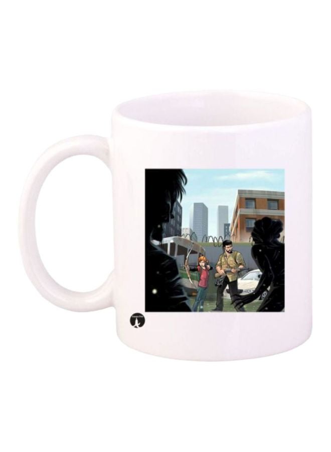 BP Video Game Scene Printed Coffee Mug White/Blue/Black