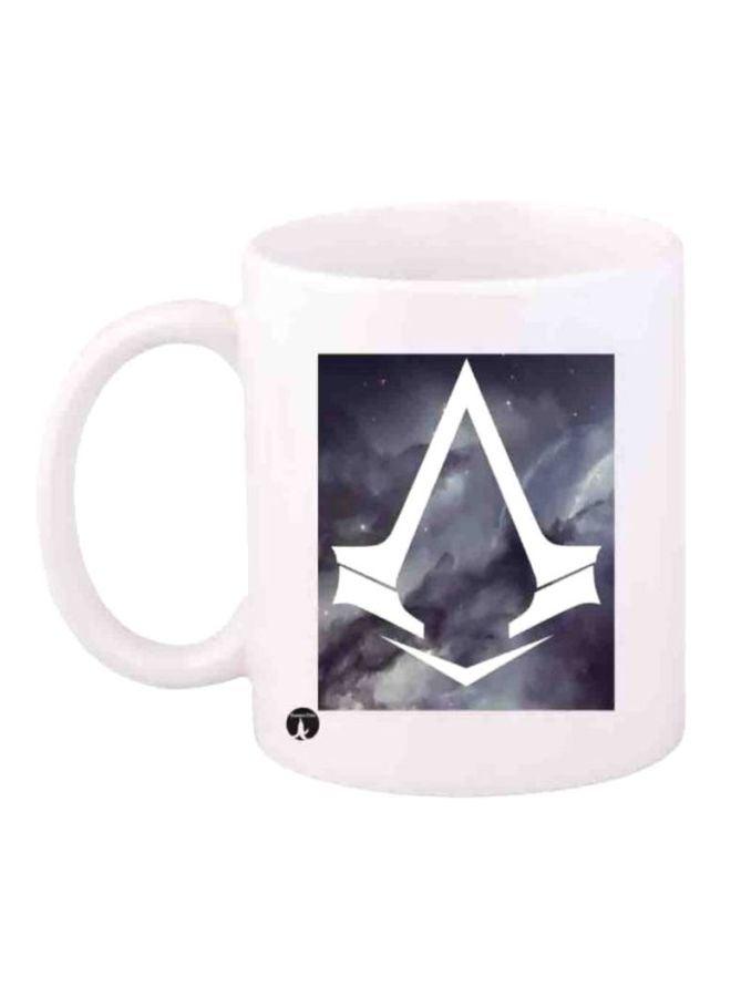 BP Assassin's Logo Printed Coffee Mug White/Grey