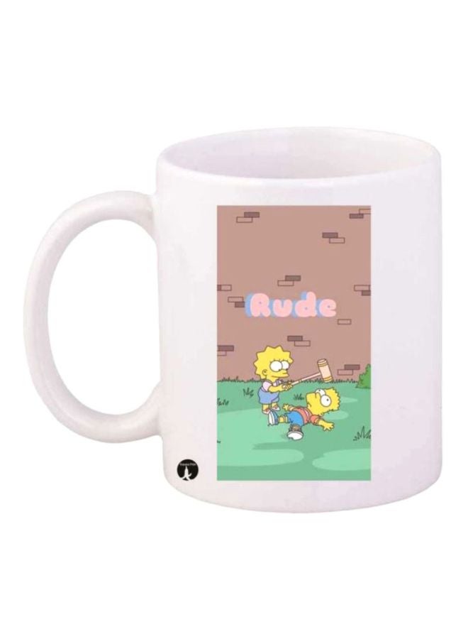 BP The Simpsons Printed Coffee Mug White/Brown/Green