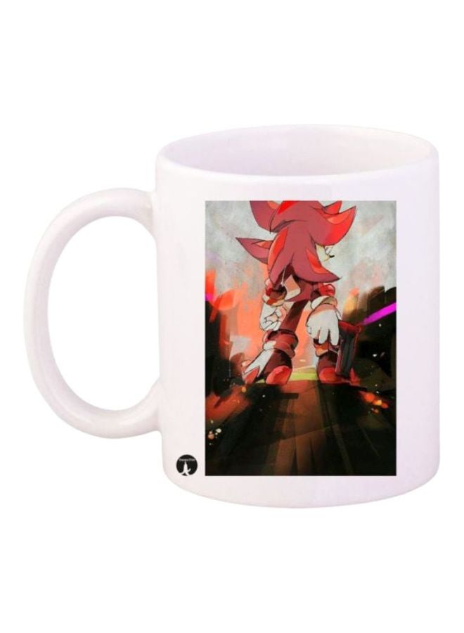 BP Sonic Hedgehog Printed Coffee Mug White/Black/Red