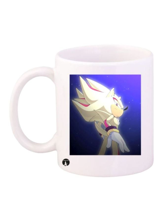 Sonic Hedgehog Printed Coffee Mug White/Blue/Pink