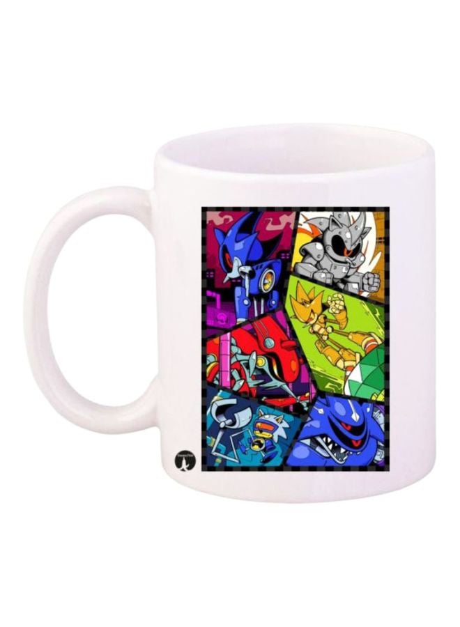 Sonic's Character Printed Coffee Mug White/Green/Blue