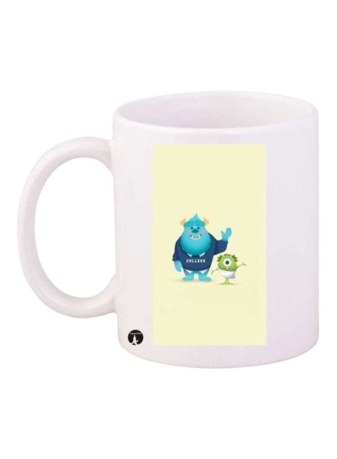 BP Monsters Inc Printed Coffee Mug White/Beige/Blue