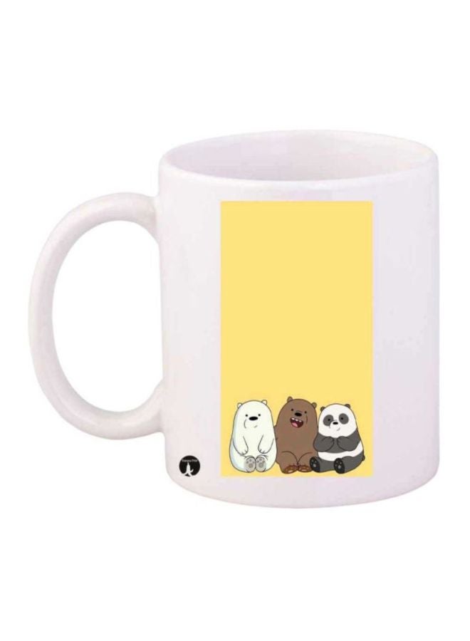 BP We Bare Bears Printed Coffee Mug White/Brown/Black