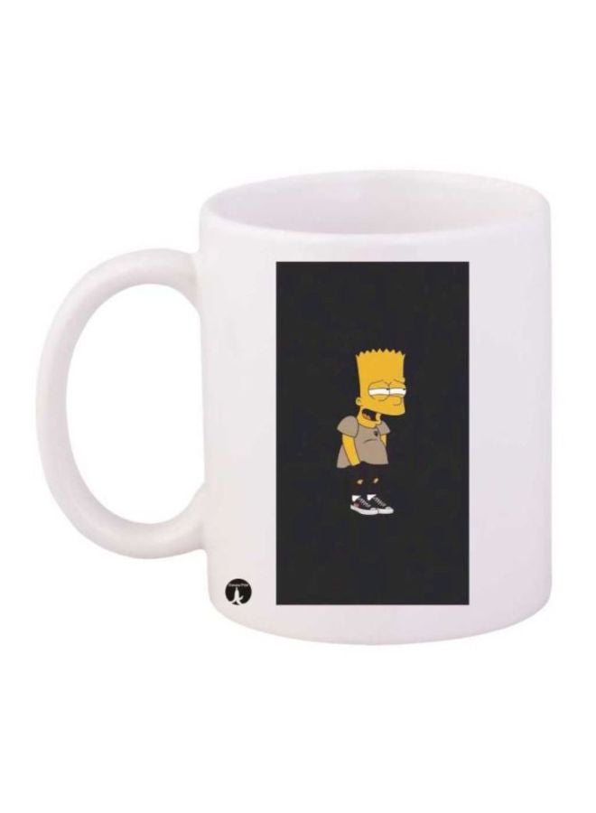 BP Simpson Printed Coffee Mug White/Black/Yellow
