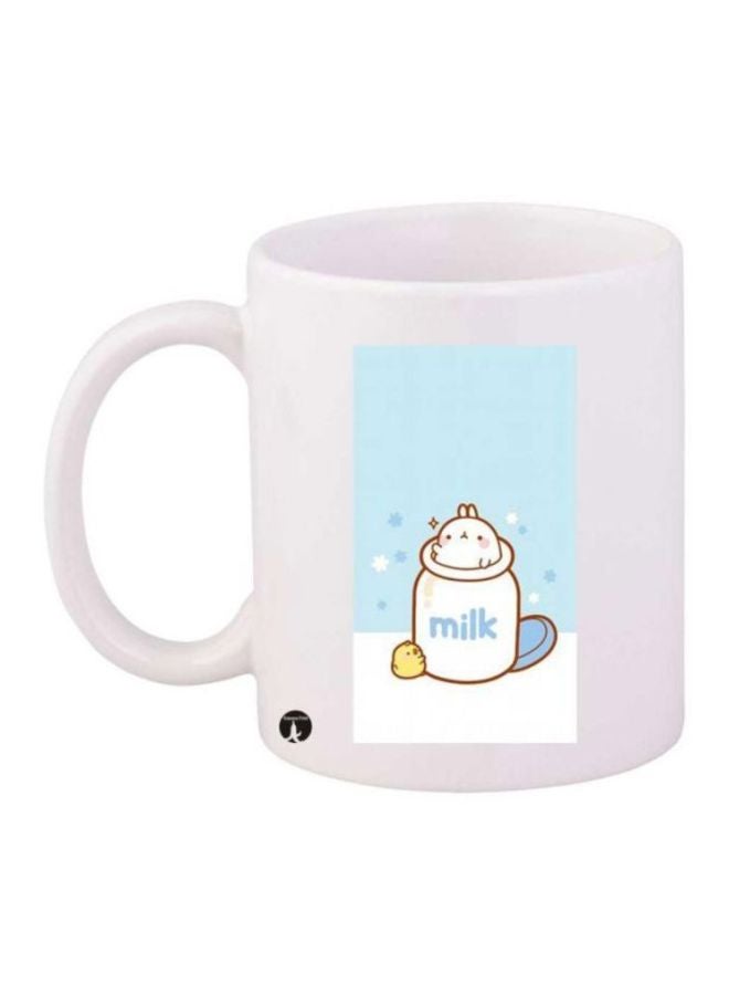 BP Rabbit Video Game Printed Coffee Mug White/Blue/Yellow