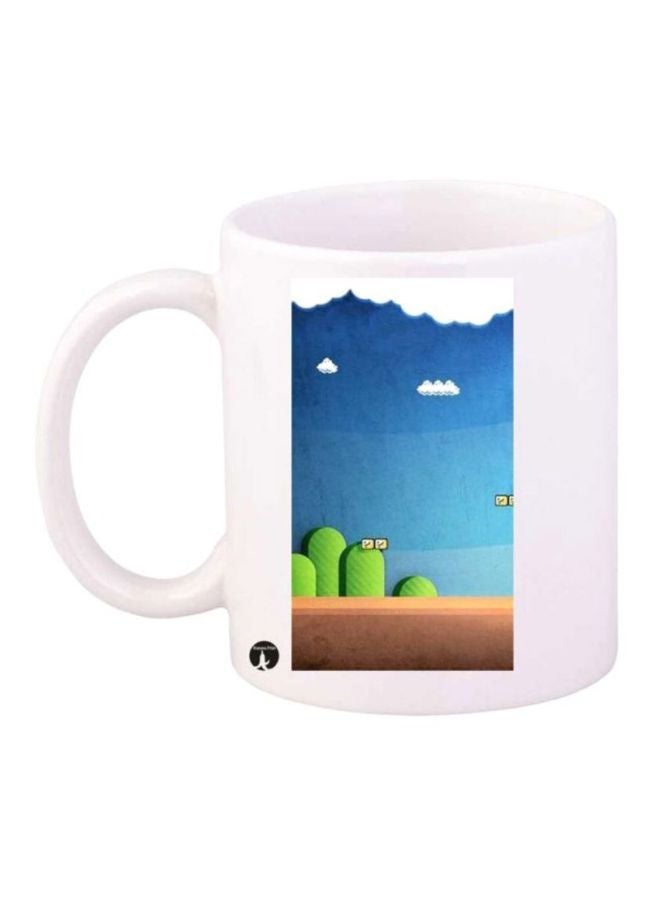 BP Super Mario Printed Coffee Mug White/Blue/Green