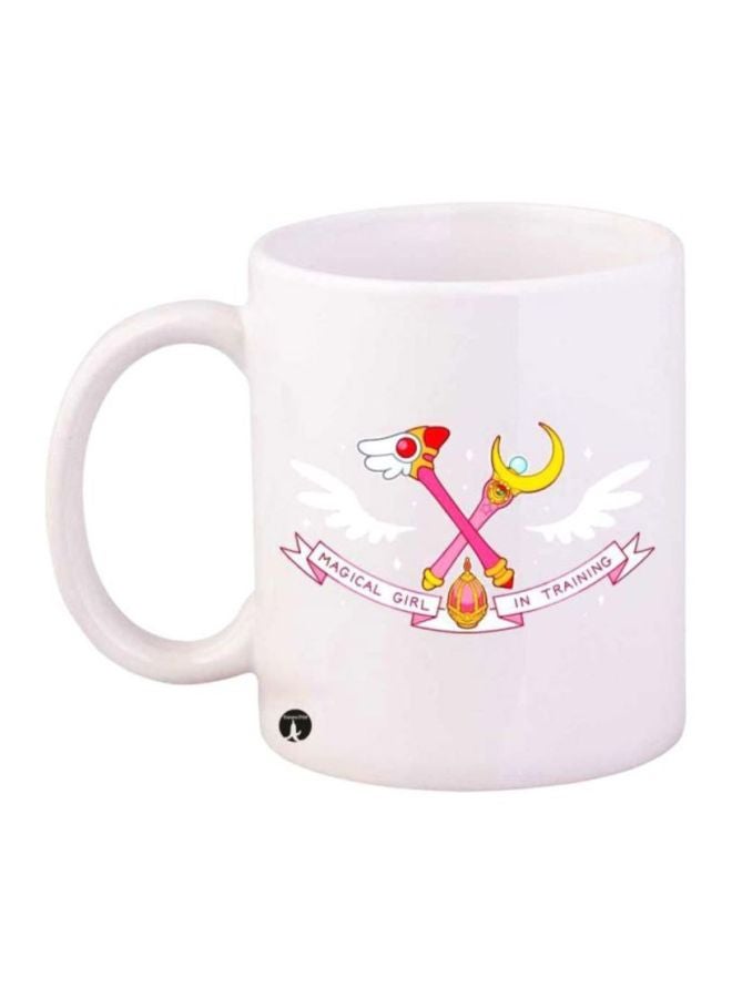 BP Anime Cardcaptor Sakura Printed Coffee Mug White/Pink/Yellow
